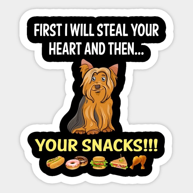 Steal Heart Yorkshire Terrier 35 Sticker by blakelan128